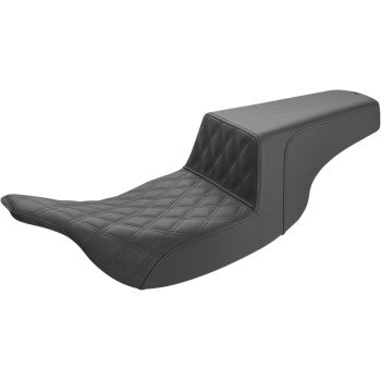 SADDLEMAN - STEP UP SEAT - FRONT LATTICE STITCH - BLK FL 97-07