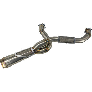 TRASK - 2- INTO -1 BIG SEXY EXHAUST SYSTEM - BRUSHED STAINLESS M8