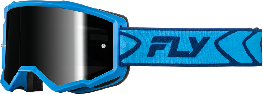FLY RACING YOUTH ZONE GOGGLE BLUE/NAVY W/ BLACK MIRROR/SMOKE LENS