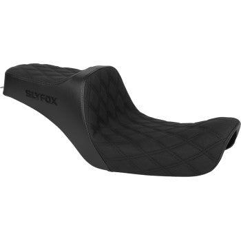 SLY FOX - HIGH NOON SEAT - DBL DIAMOND - BLK STITCH - FXD '96-'03