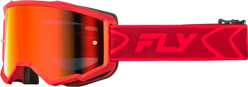 FLY RACING YOUTH ZONE GOGGLE RED/CRIMSON W/ RED MIRROR/SMOKE LENS